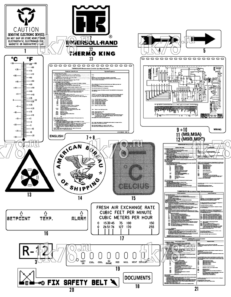 Каталог запчастей для Thermo King  NAMEPLATES