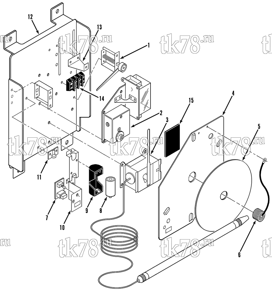 Каталог запчастей для Thermo King CF-II M32, M32A & M32B RECORDING THERMOMETER ASSEMBLY - 31 DAY