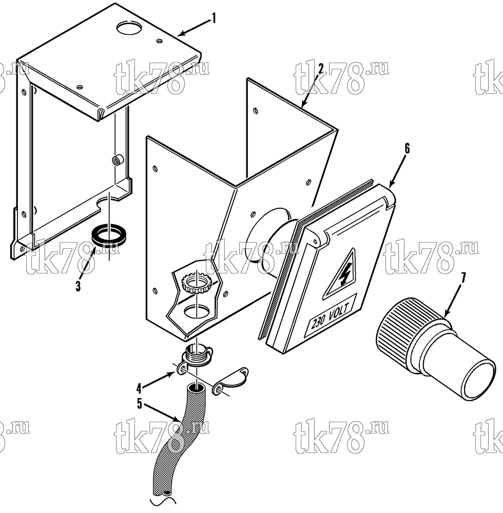 Каталог запчастей для Thermo King CBci, CBci2 & CB POWER RECEPTACLE GROUP (6/92 & After)