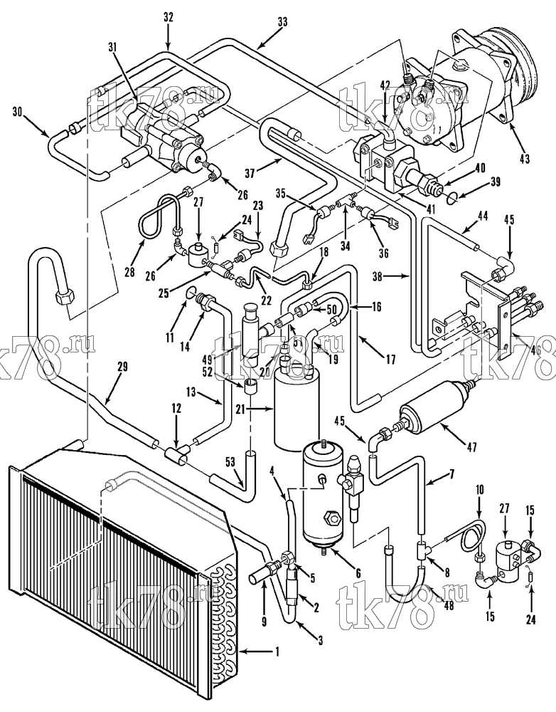 Каталог запчастей для Thermo King CBci, CBci2 & CB REFRIGERATION - CONDENSER (20s, 6/91 to 3/93)