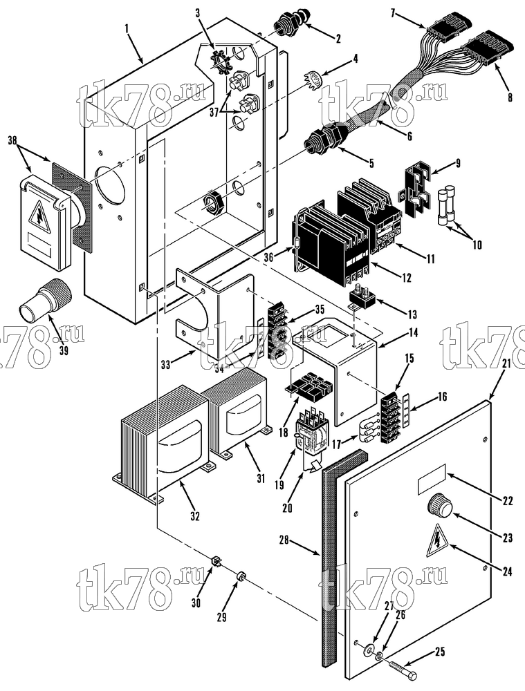 Каталог запчастей для Thermo King  CONTROL BOX (20 DRT SINGLE PHASE, Before 6/94)