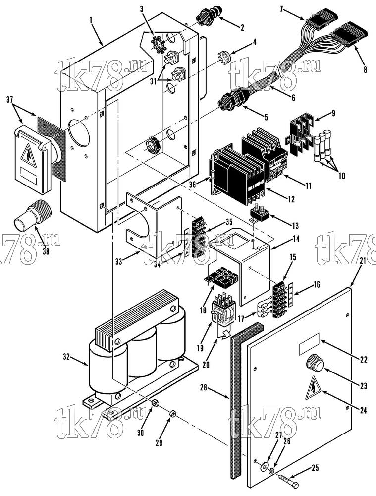 Каталог запчастей для Thermo King  CONTROL BOX (20 DRT THREE PHASE, Before 6/94)