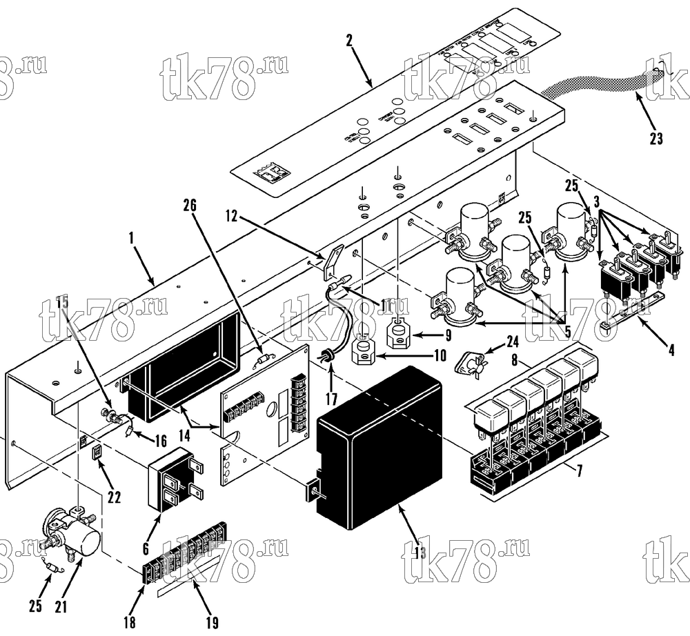 Каталог запчастей для Thermo King  CONTROL PANEL ASSEMBLY (M20A & M20F)