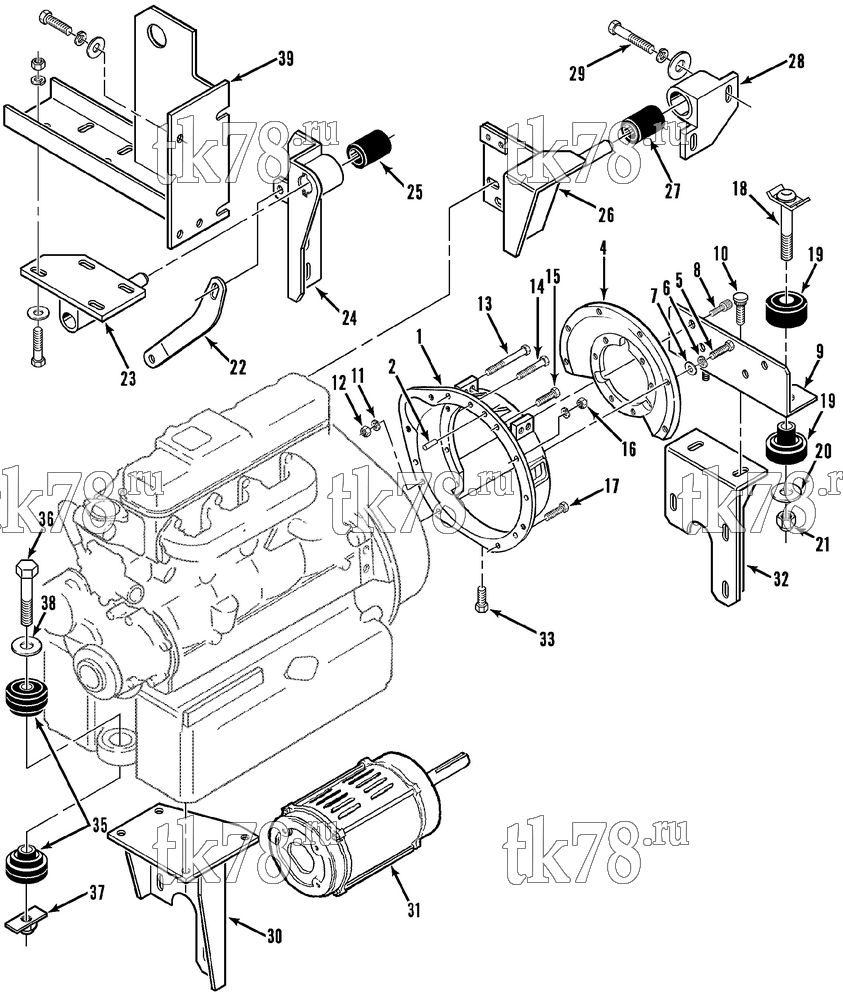 Каталог запчастей для Thermo King RC-II & RC-III ENGINE & COMPRESSOR MOUNTING
