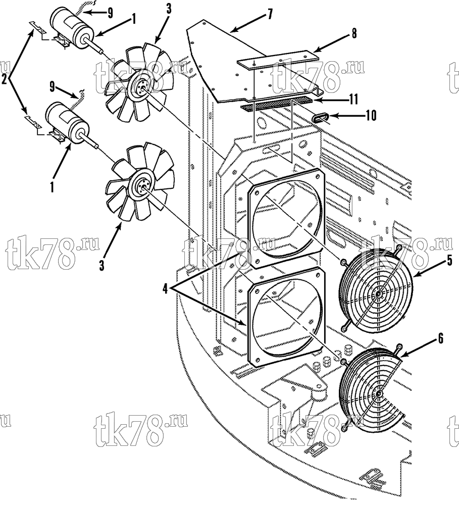 Каталог запчастей для Thermo King  CONDENSER FAN & MOTOR