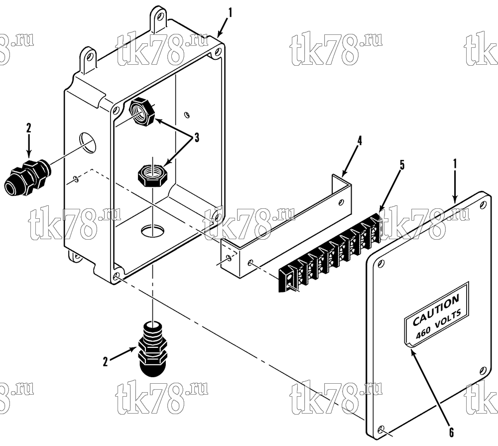 Каталог запчастей для Thermo King CF-II M19.4 Prepared for Sea-Land JUNCTION BOX