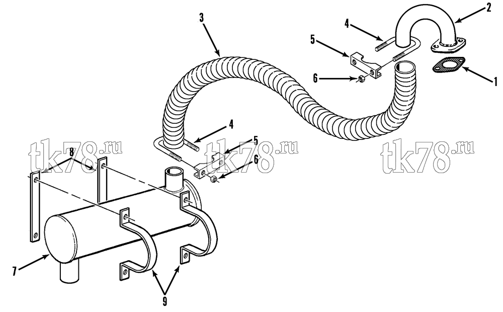 Каталог запчастей для Thermo King  EXHAUST GROUP