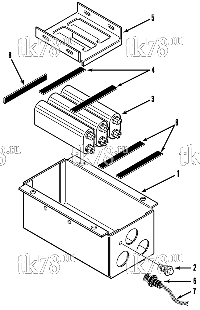 Каталог запчастей для Thermo King  CONDENSER CAPACITOR BOX