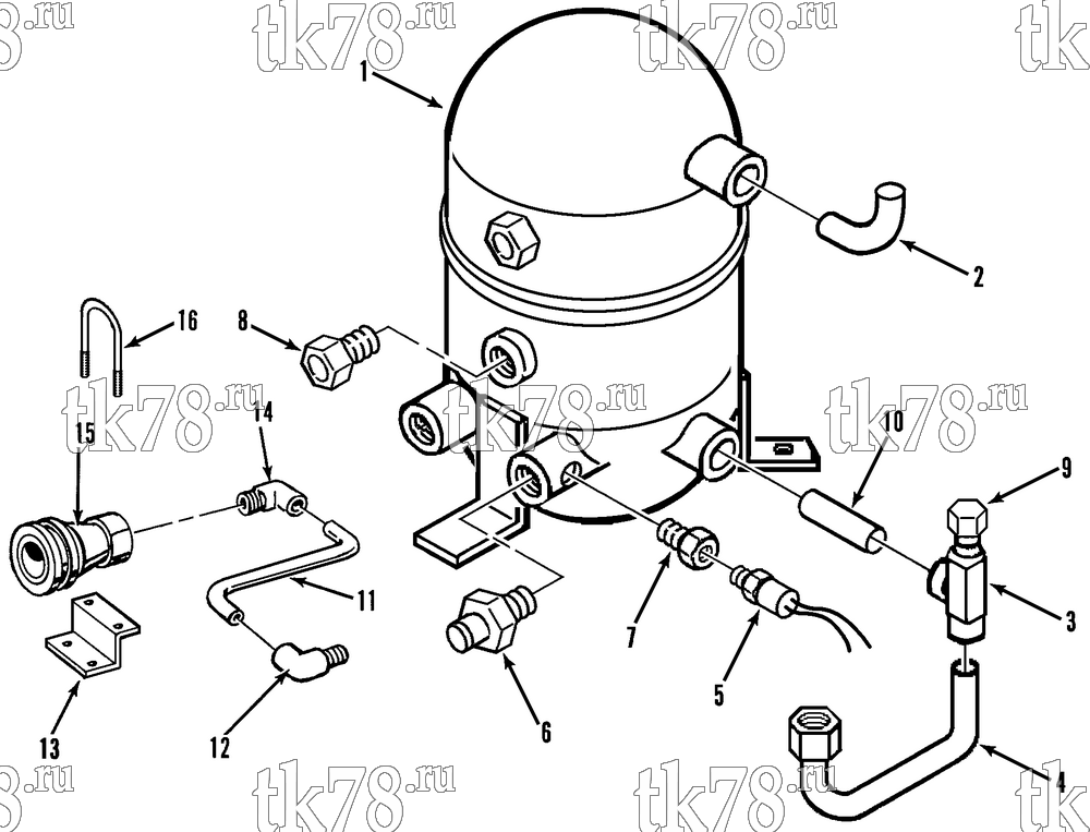 Каталог запчастей для Thermo King  CONDENSER ASSEMBLY - WATER COOLED