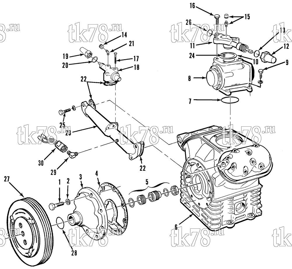 Каталог запчастей для Thermo King  COMPRESSOR GROUP