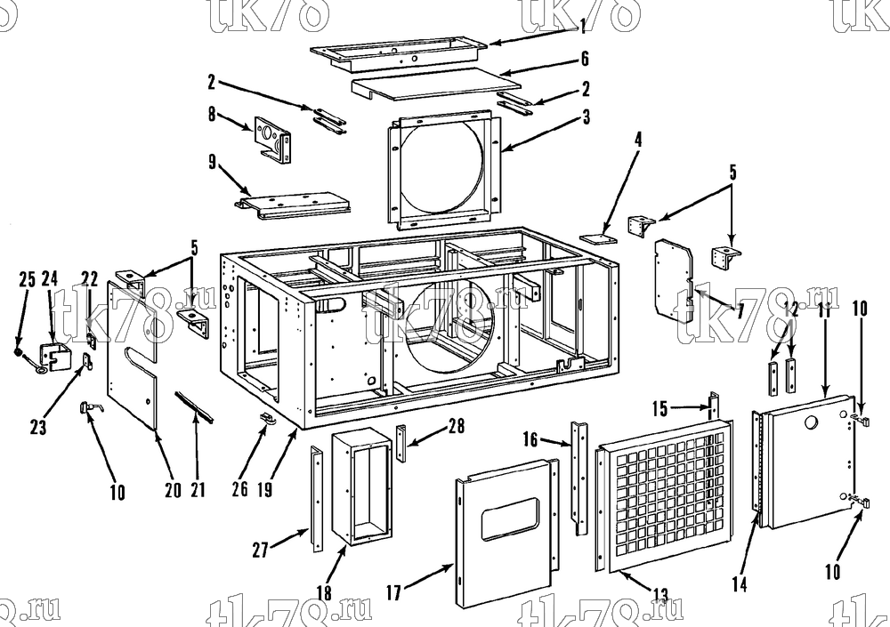 Каталог запчастей для Thermo King  STRUCTURAL COMPONENTS - CONDENSER