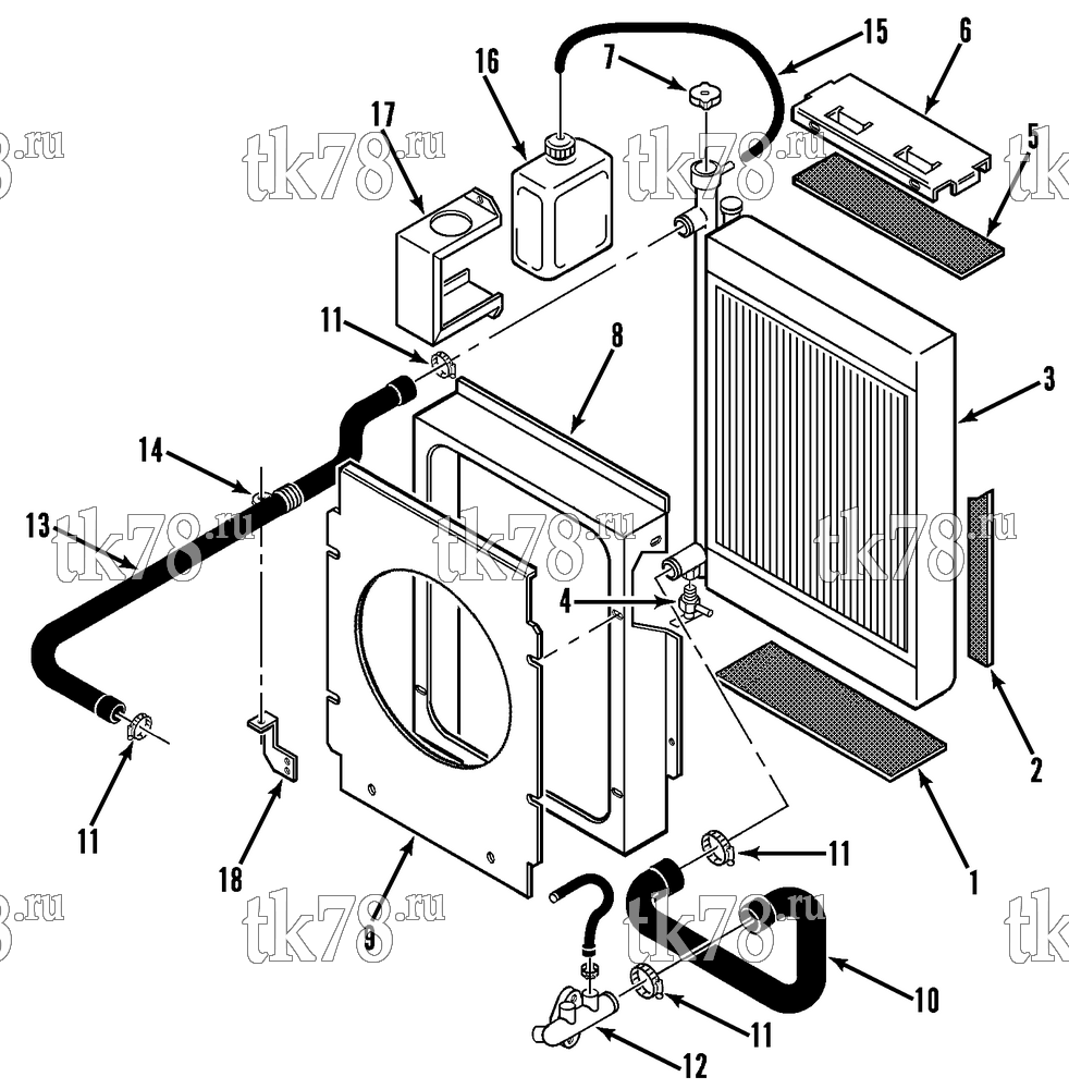 Каталог запчастей для Thermo King NSD-II RADIATOR GROUP