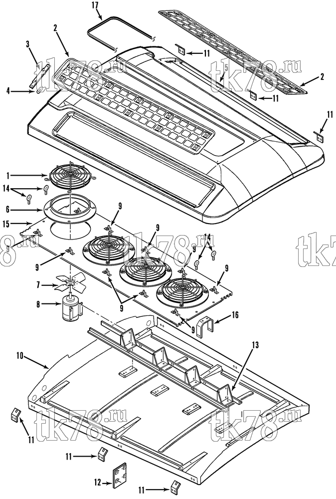 Каталог запчастей для Thermo King NSD-II CONDENSER ASSEMBLY (NSD-II M2)