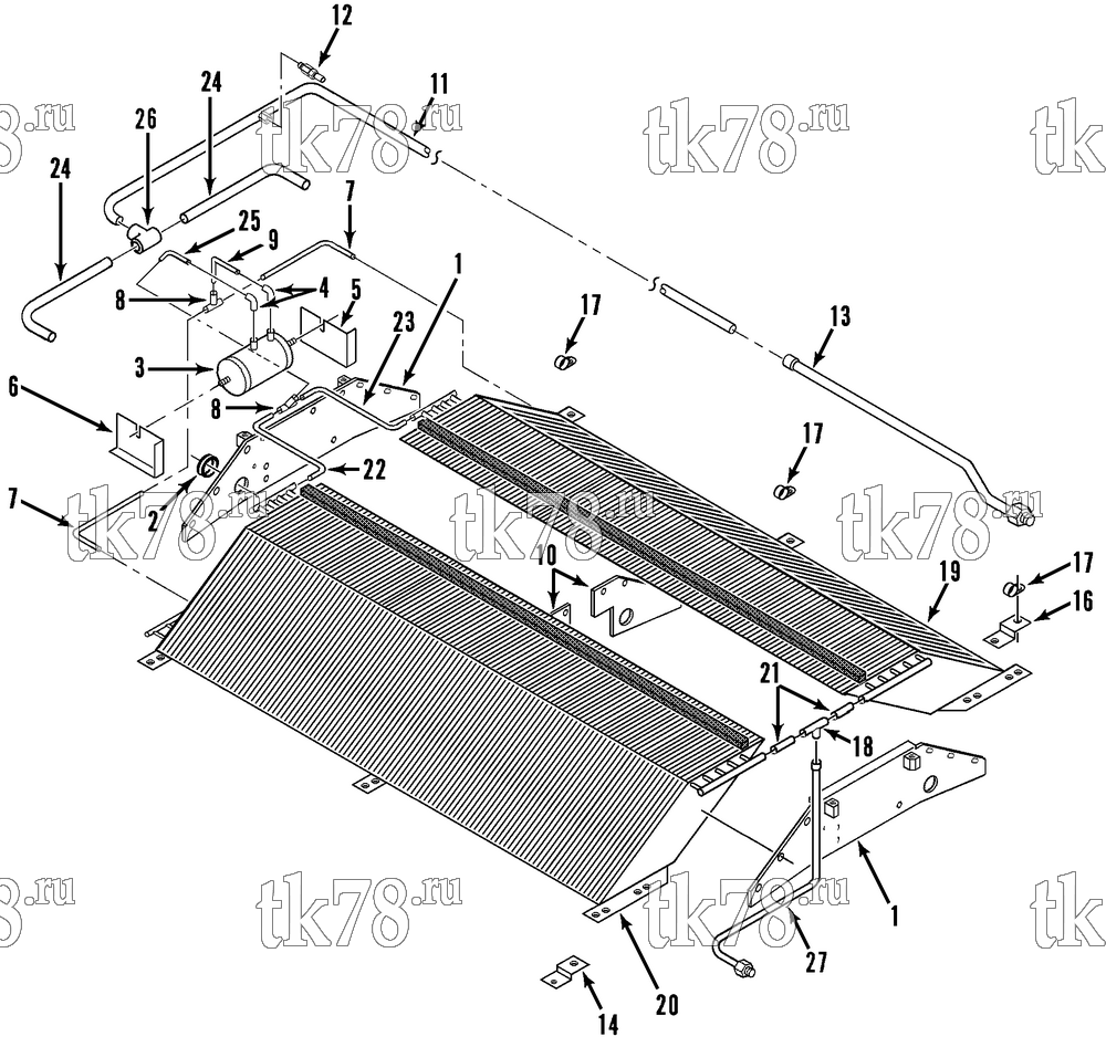 Каталог запчастей для Thermo King NSD-II REFRIGERATION - CONDENSER (NSD-II M2)
