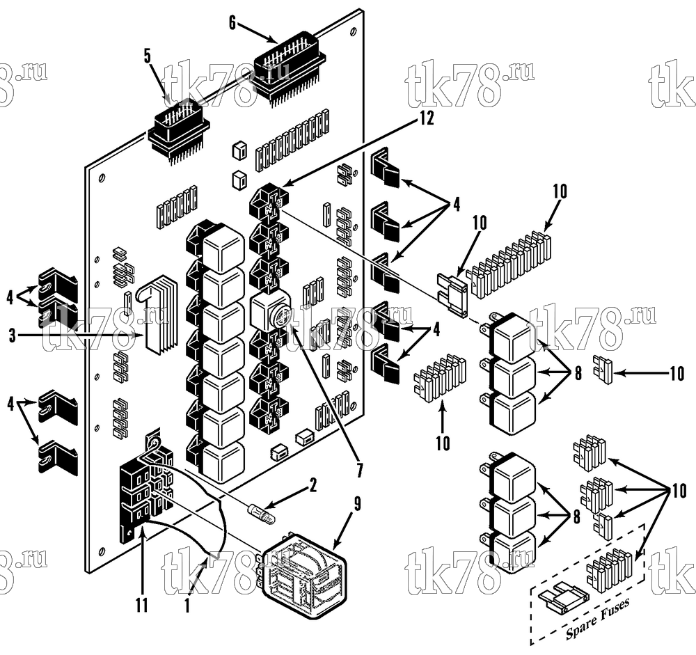 Каталог запчастей для Thermo King  RELAY BOARD GROUP