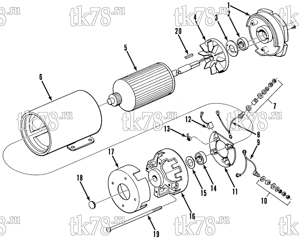 Каталог запчастей для Thermo King Bus Motors Assemblies MOTOR ASSEMBLY 304-501