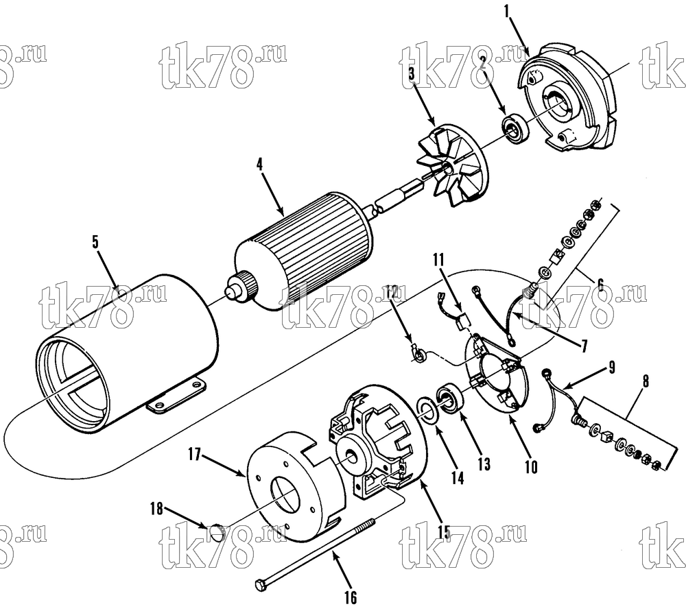 Каталог запчастей для Thermo King  MOTOR ASSEMBLY 304-519