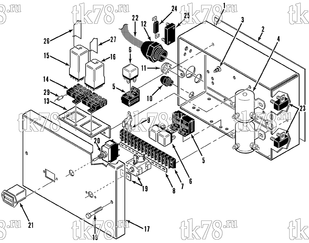 Каталог запчастей для Thermo King NSD-II POWER PACK CONTROL BOX (Before 5/93)
