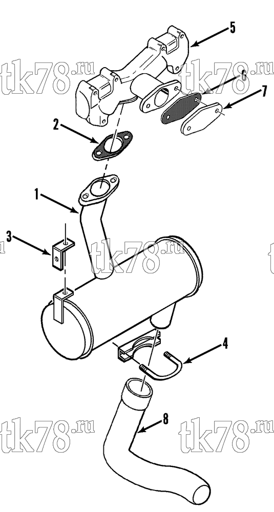 Каталог запчастей для Thermo King AT6 MUFFLER GROUP