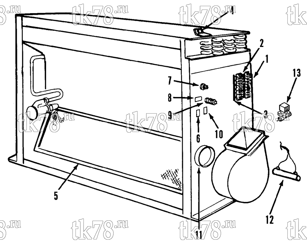 Каталог запчастей для Thermo King  ELECTRICAL COMPONENTS (FRESH AIR ADAPTER)