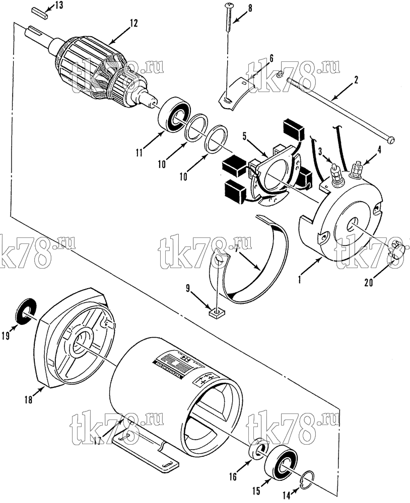 Каталог запчастей для Thermo King Bus Motors Assemblies MOTOR ASSEMBLY 104-284