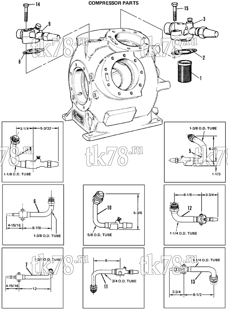 Каталог запчастей для Thermo King G Compressor SERVICE VALVES