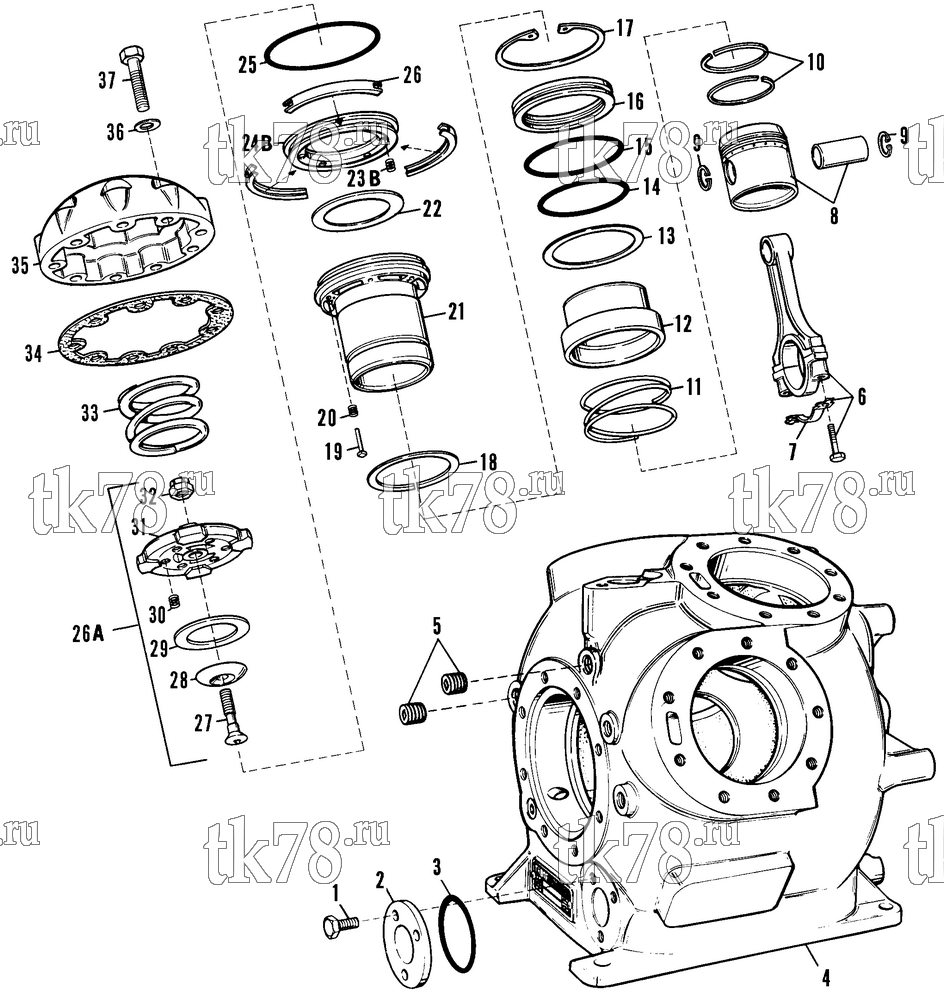Каталог запчастей для Thermo King G Compressor PISTON GROUP