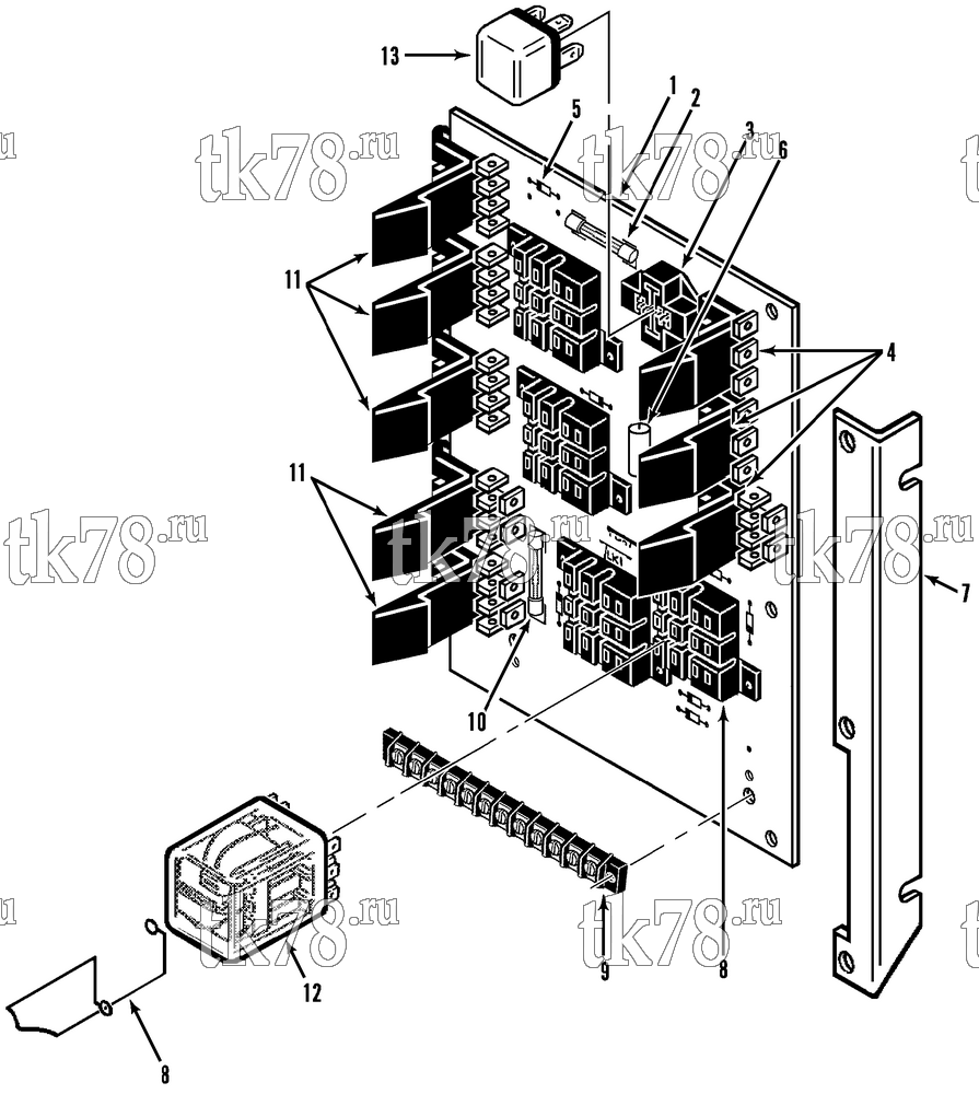 Каталог запчастей для Thermo King  RELAY & PC BOARD ASSEMBLY (1/93 & After)