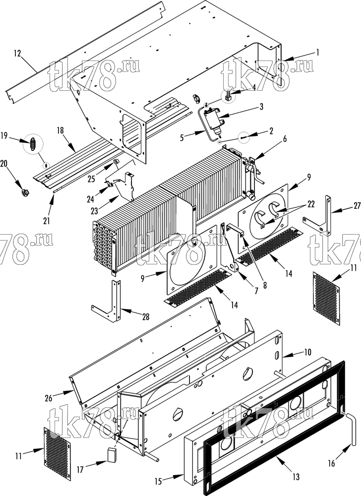Каталог запчастей для Thermo King PGM MAX & PGM-II MAX EVAPORATOR COMPARTMENT (11/92 & After)