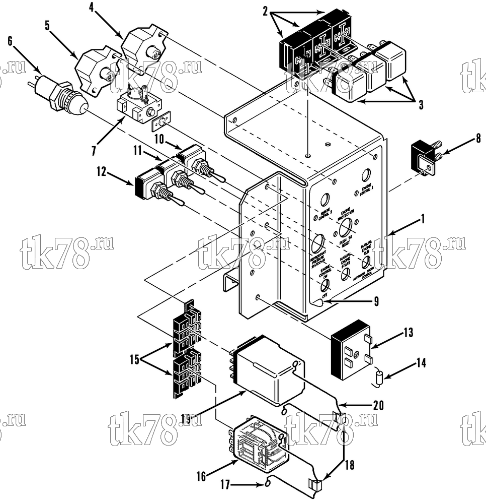 Каталог запчастей для Thermo King  CIRCUIT BREAKER & SWITCH ASSEMBLY