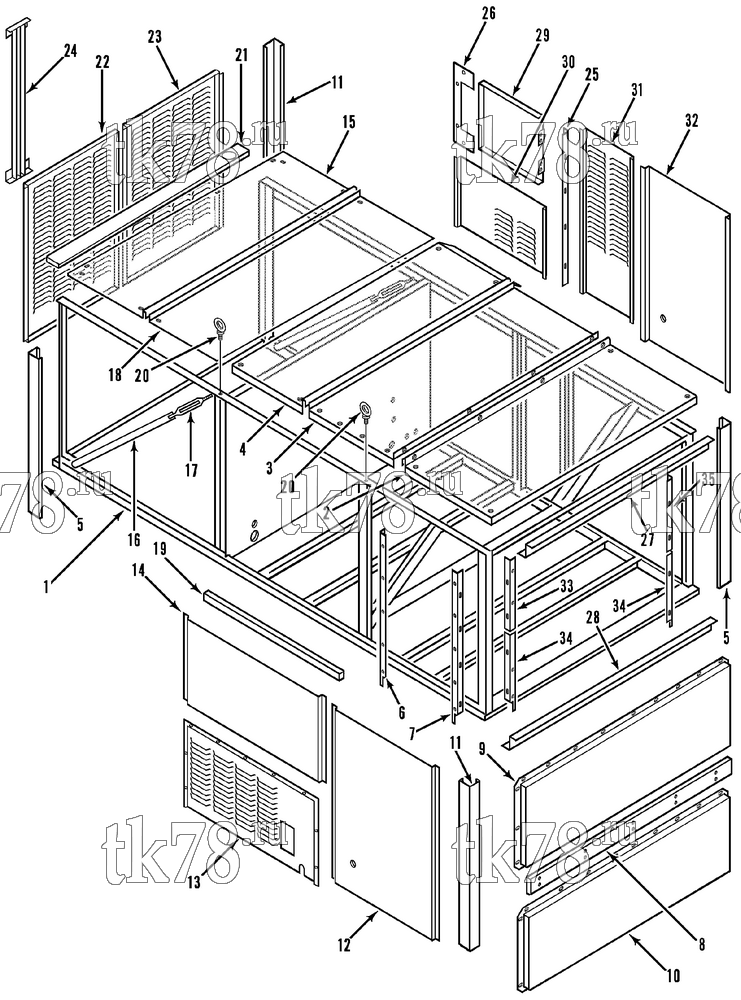 Каталог запчастей для Thermo King  FRAME, PANELS, DOORS (MODIFICATIONS)