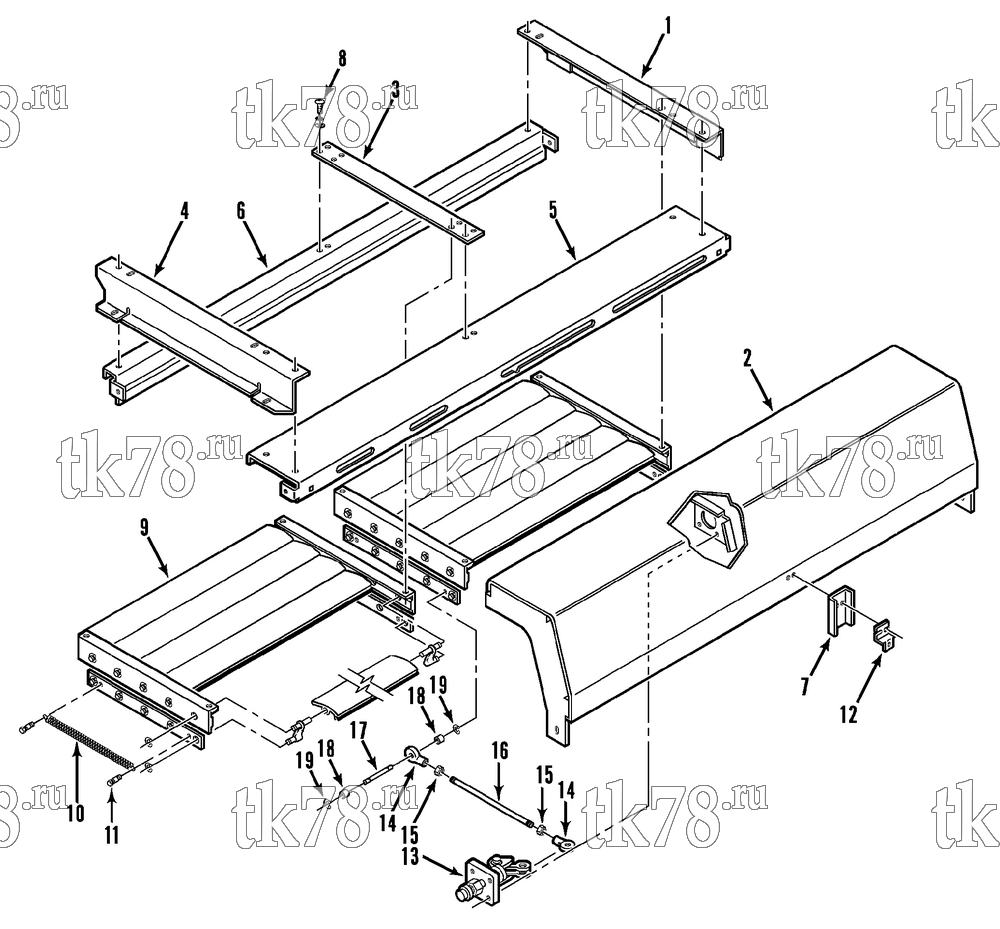 Каталог запчастей для Thermo King Super-II 30 MAX w/se 2.2 Engine SHUTTER ASSEMBLY - TOP