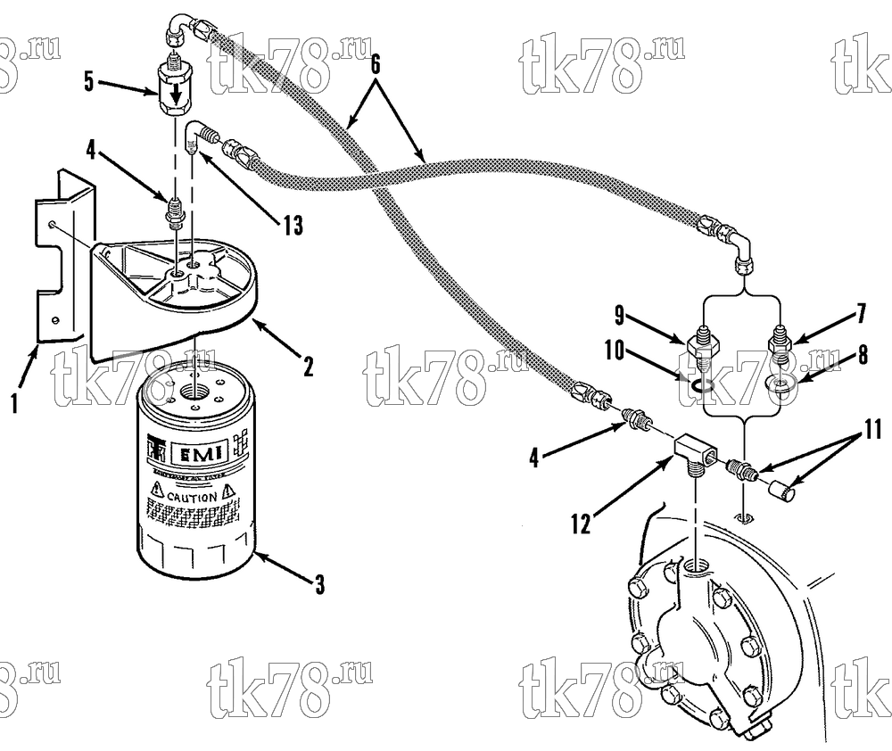 Каталог запчастей для Thermo King Sentry MAX w/di 2.2 Engine COMPRESSOR OIL FILTER GROUP