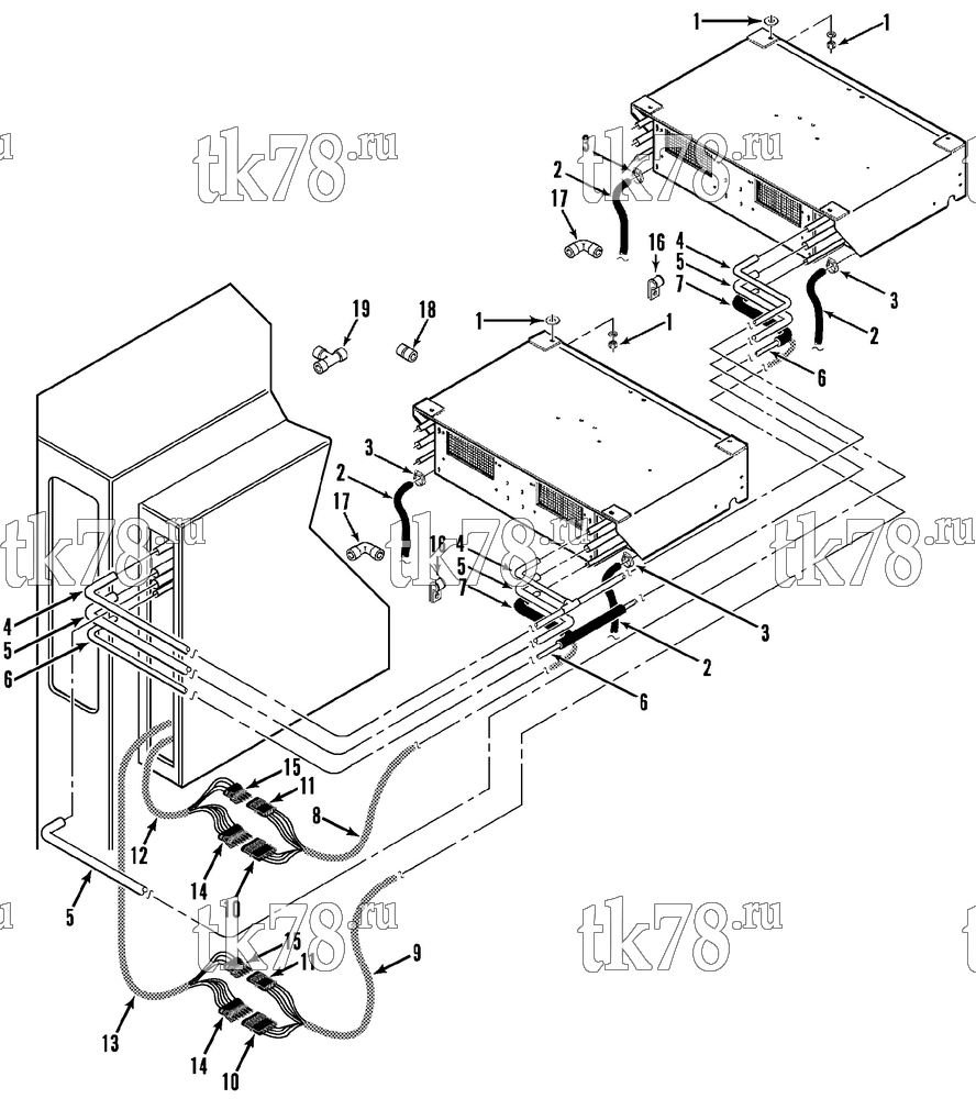 Каталог запчастей для Thermo King Super-II Multi-Temp w/se 2.2 Engine INSTALLATION GROUP (ECT-2)