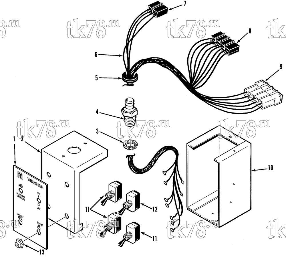 Каталог запчастей для Thermo King PGM MAX & PGM-II MAX REMOTE CONTROL BOX - UNDER UNIT (30s)
