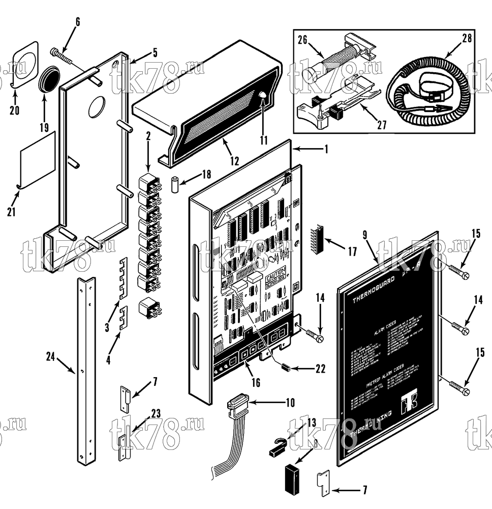 Каталог запчастей для Thermo King CF-III M9, M9A, M9B & M9C Prepared for Hapag Lloyd MICROPROCESSOR CONTROLLER