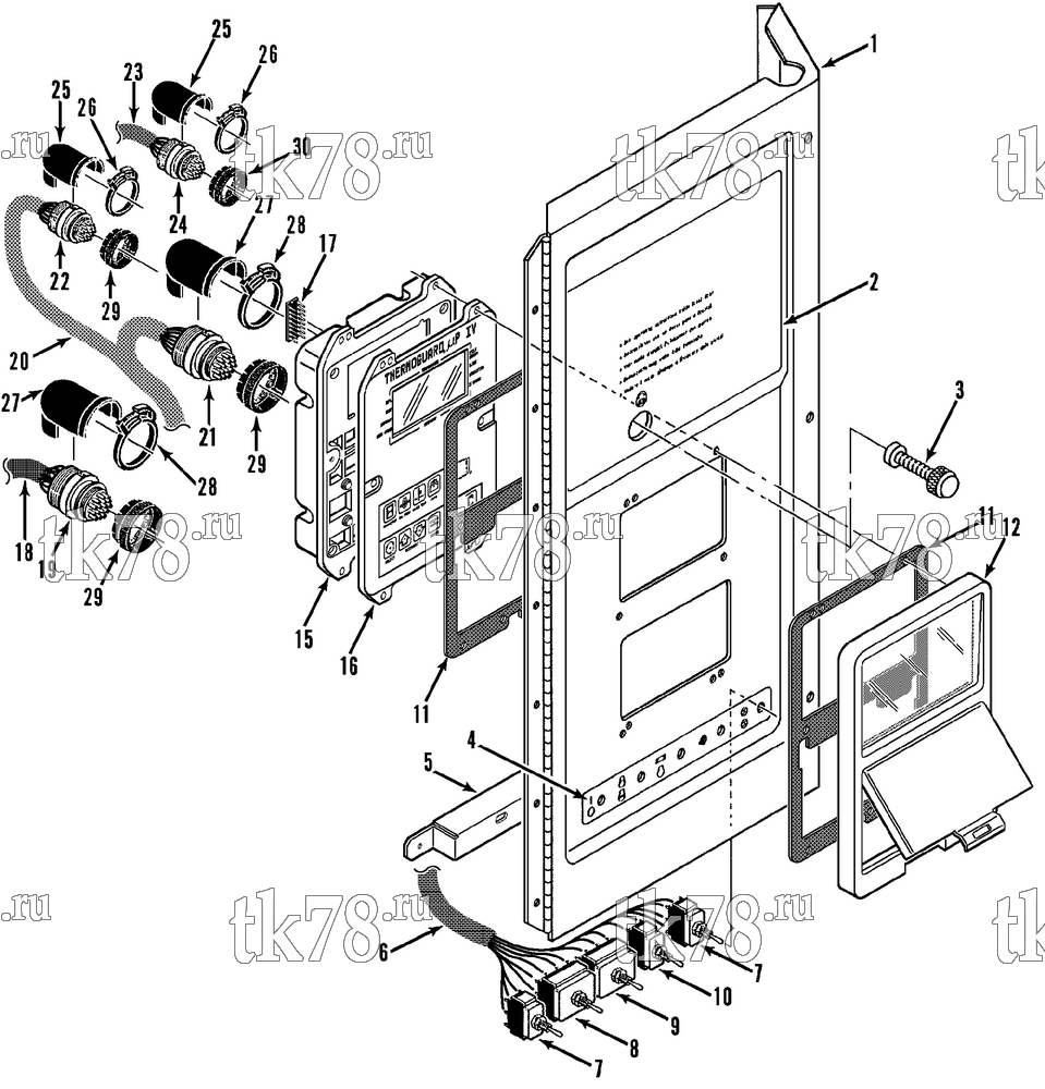 Каталог запчастей для Thermo King SMX SR CONTROL BOX COVER ASSEMBLY