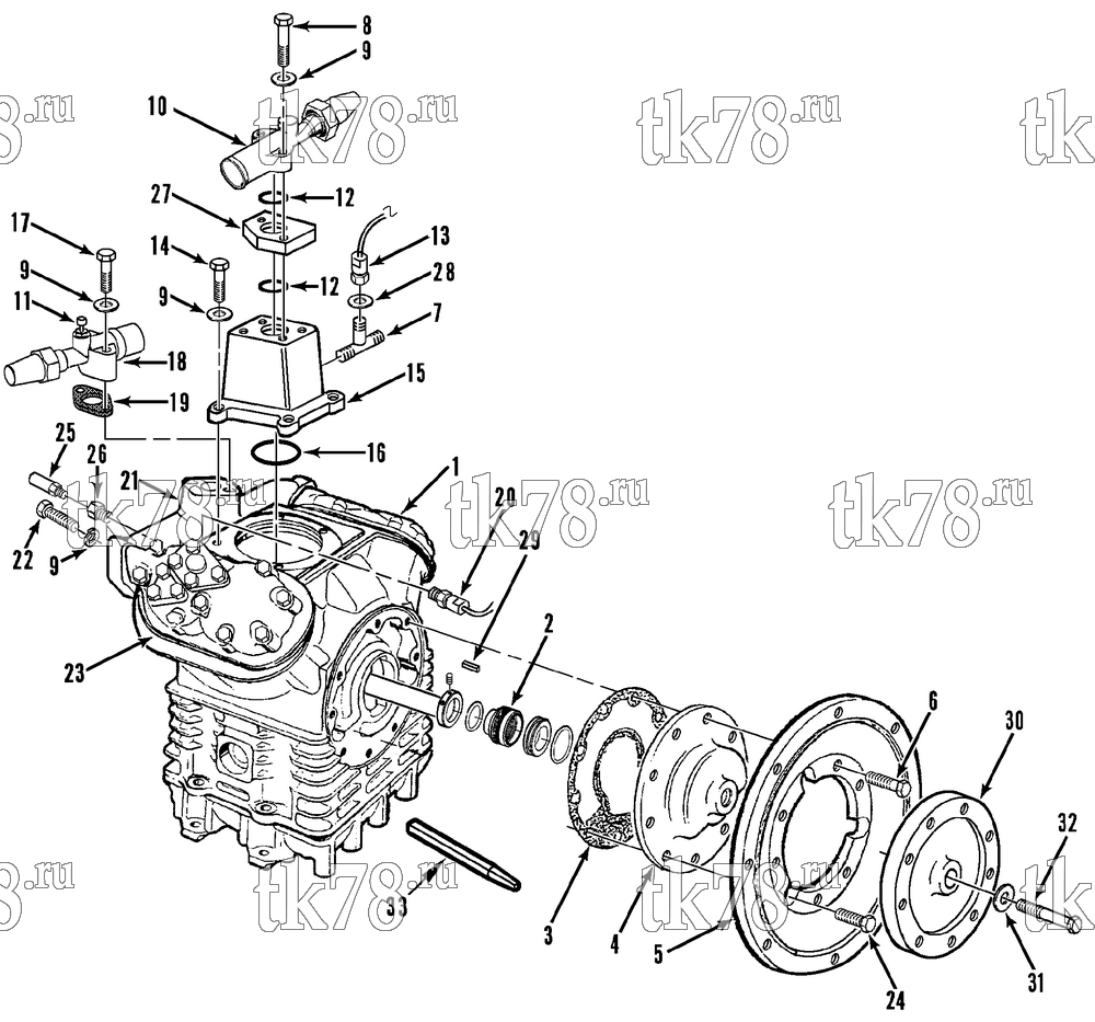Каталог запчастей для Thermo King GTC-2 COMPRESSOR GROUP - X430
