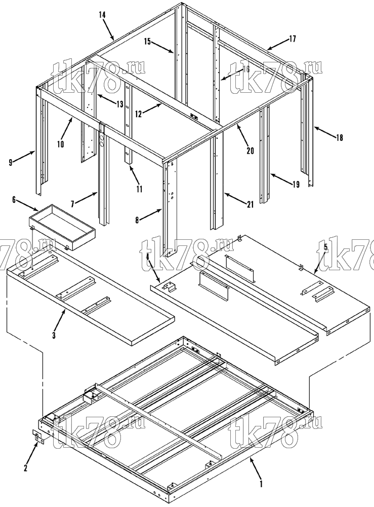 Каталог запчастей для Thermo King GTC-2 STRUCTURAL COMPONENTS