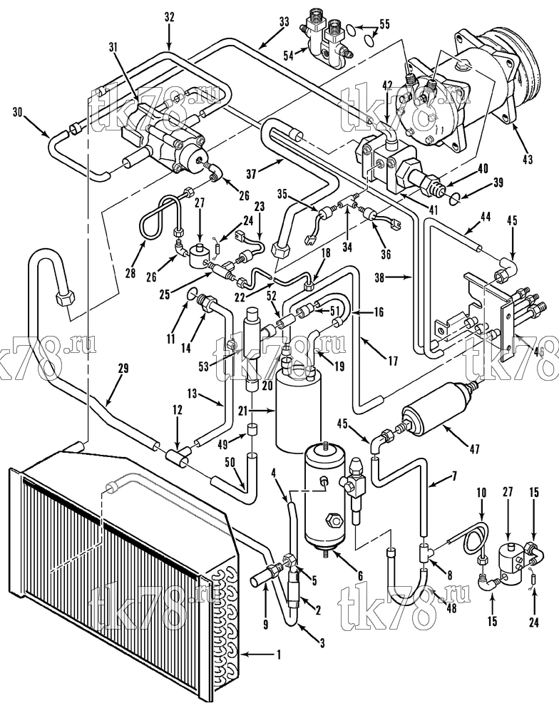 Каталог запчастей для Thermo King CBci, CBci2 & CB REFRIGERATION - CONDENSER (20s, 3/93 & After)