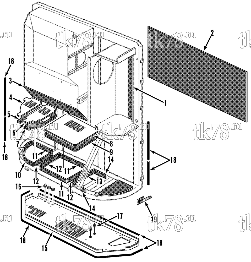 Каталог запчастей для Thermo King SB-III SR MP IV+ TG VI & Rail w/se 2.2 Engine ENGINE COMPARTMENT