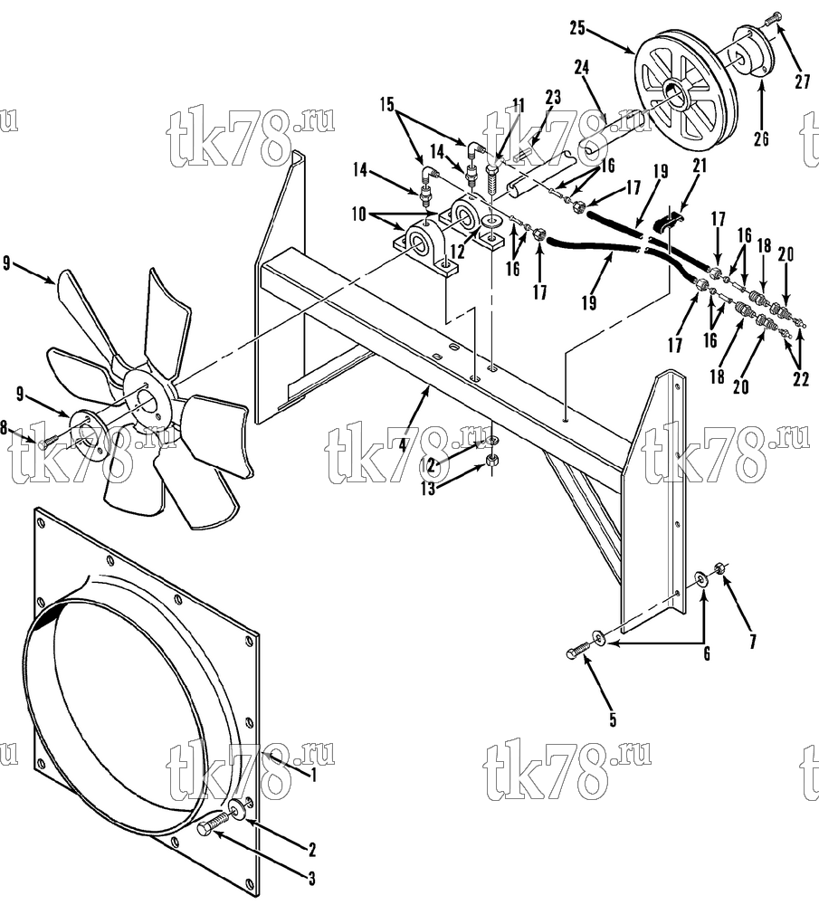 Каталог запчастей для Thermo King GTC-2 FAN GROUP