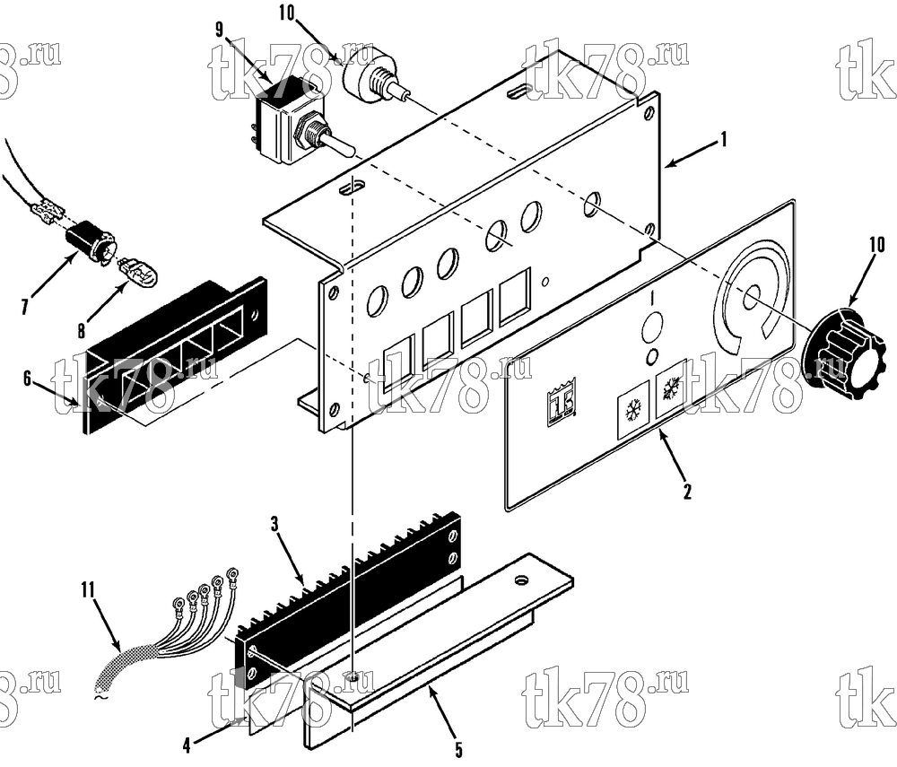 Каталог запчастей для Thermo King NSD-II DRIVER PANEL (1012 R12 & R22)