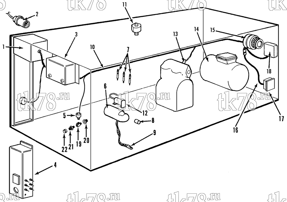 Каталог запчастей для Thermo King  ELECTRICAL COMPONENTS