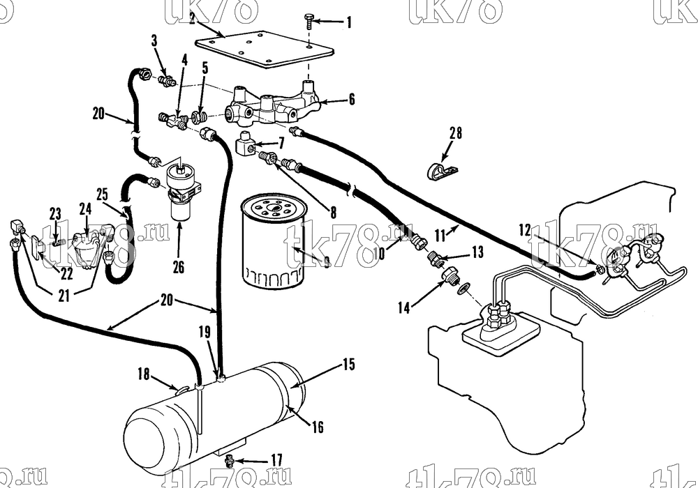 Каталог запчастей для Thermo King UMD, UMD-II, SUMD-II, UMD-II MAX, SUMD-II MAX FUEL FILTER & HOSES