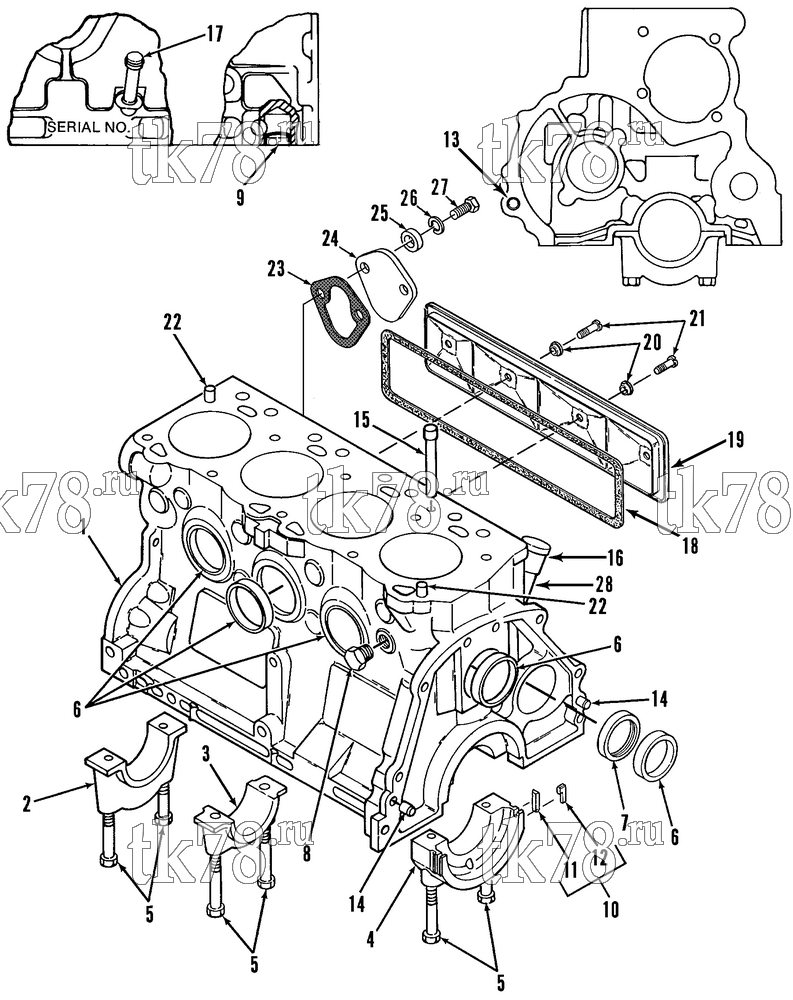 Каталог запчастей для Thermo King GTC-2 CYLINDER BLOCK GROUP