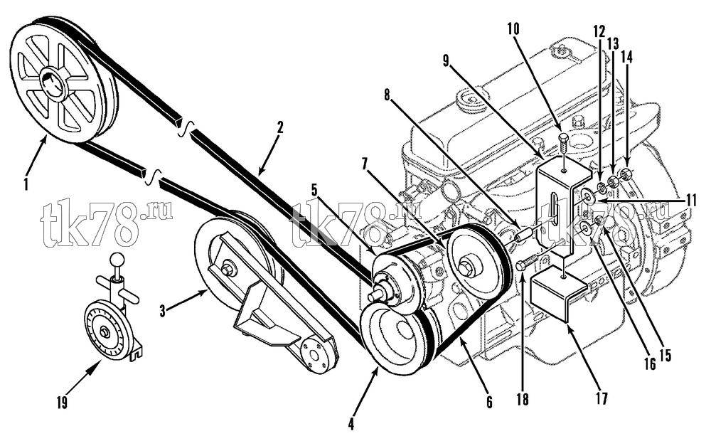 Каталог запчастей для Thermo King GTC-2 BELTS & PULLEYS