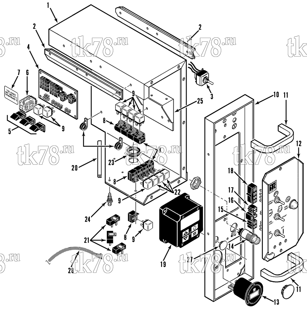 Каталог запчастей для Thermo King  CONTROL BOX SLIDE ASSEMBLY (w/ TG V DOMESTIC)