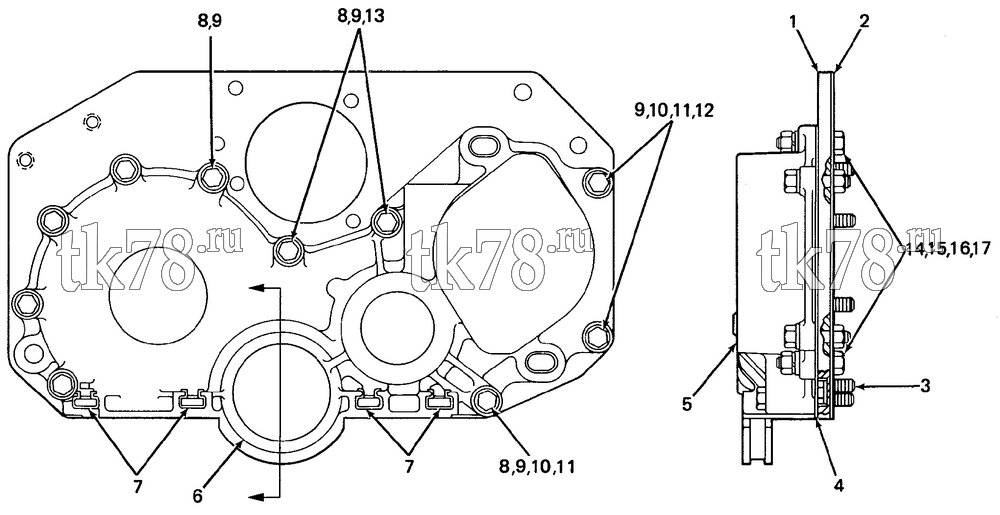 Каталог запчастей для Thermo King GTC-2 FRONT HOUSING GROUP