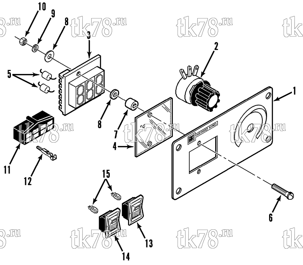 Каталог запчастей для Thermo King D3 1001V DRIVERS PANEL